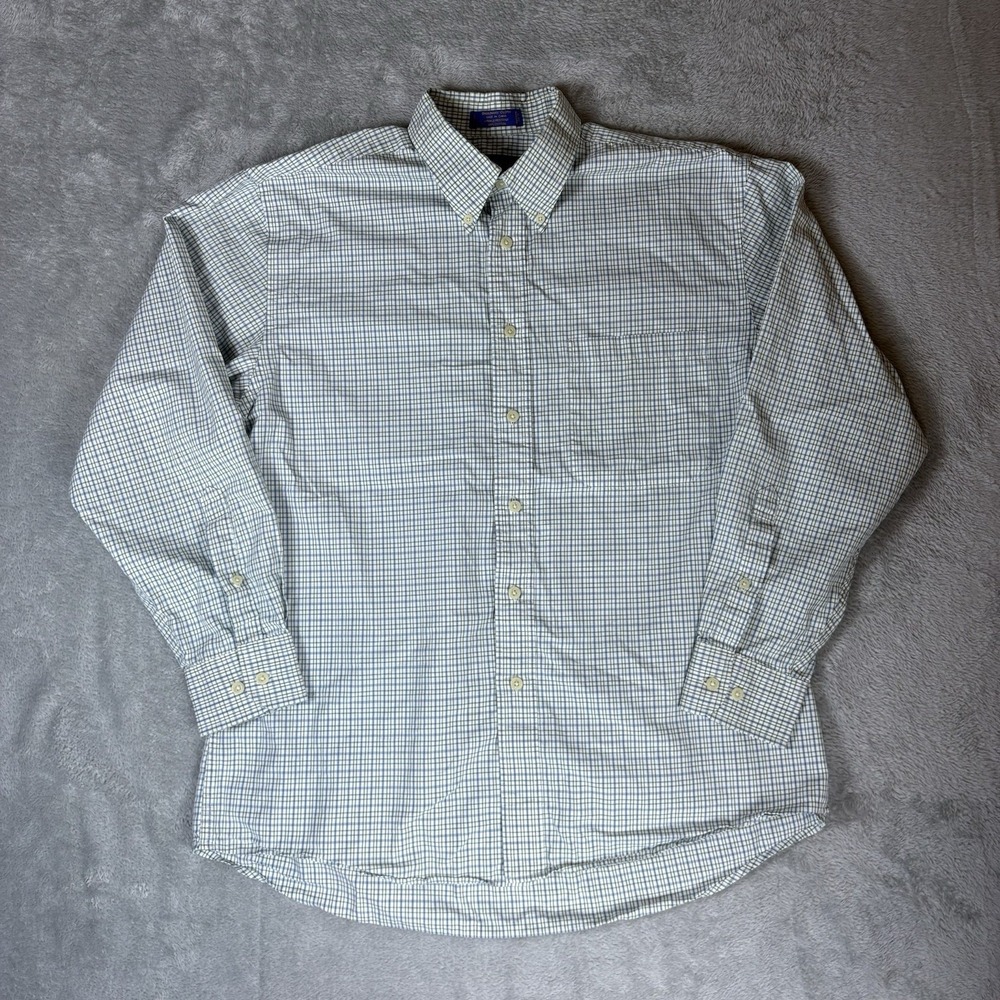 Pendleton Plaid Cotton Button Down Shirt Broadway Cloth Men's Size Large